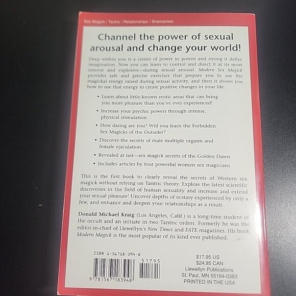Modern Sex Magick: Secrets of Erotic By Donald Kraig 1999 1st Ed 2nd Printing - Picture 13 of 13